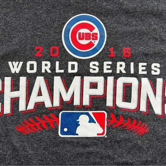 Chicago Cubs 2016 MLB World Series Champions T-Shirt Size L - Picture 2 of 6